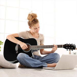 Guitarra Acústica Clásica al por Mayor <span class=keywords><strong>de</strong></span> Fábrica, 41/38 Pulgadas, Madera <span class=keywords><strong>de</strong></span> Tilo, Fondo/Lados <span class=keywords><strong>de</strong></span> Arce, Ébano, Precio Económico, ¡Oferta Destacada! - Product Image 6