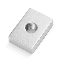 Écrou rectangulaire zingué en acier au carbone de qualité industrielle, écrou à visser pour l'assemblage de machines et d'équipements