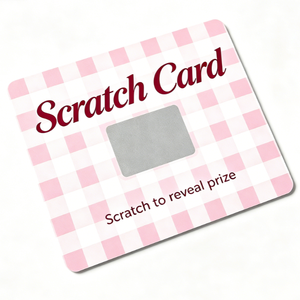Tarjeta Rasca y Gana <span class=keywords><strong>de</strong></span> Cartón con Diseño a Cuadros Personalizado, Impresión a Todo Color, Boleto <span class=keywords><strong>de</strong></span> Sorteo <span class=keywords><strong>para</strong></span> Promoción <span class=keywords><strong>de</strong></span> Clientes en Tiendas Minoristas - Product Image 1