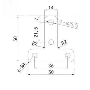 Plaque <span class=keywords><strong>de</strong></span> jonction en L en acier inoxydable, <span class=keywords><strong>support</strong></span> d'angle à 90 degrés pour système <span class=keywords><strong>de</strong></span> profilés 2020 3030 4040 - Product Image 2