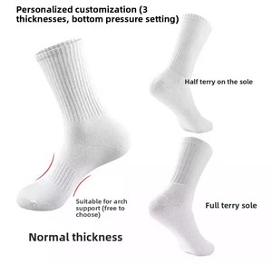 Muestras Gratis, Embalaje Gratis, Ropa Urbana de Alta Calidad, Calcetines Negros y Blancos de Algodón Transpirable Totalmente Personalizables con Puños Antideslizantes - Product Image 4