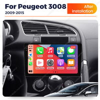 Autoradio Android pour Peugeot 3008 (2009-2015) avec GPS, CarPlay sans fil, DSP, OBD2 et processeur 8 cœurs