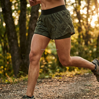 Shorts en maille personnalisés OEM ODM pour hommes, motif camouflage désertique, coupe décontractée, taille élastique, légers, style streetwear
