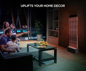 RGB Light Acrylic Water Fountain Interior Design Movable Floor-Standing Room Dividers <strong>Screens</strong> Waterproof Metal Dance Bubble Wall - Product Image 3