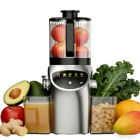 High-end elektrische slowjuicer met extra grote invoeropening (6,30 inch), 350W, hoge sapopbrengst, smoothie-functie, 2,5L, slow-masticating.