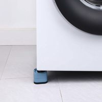Patins carrés en plastique bleu PTFE, amortisseurs, rehausseurs et anti-humidité pour machines à laver, réfrigérateurs et pulsateurs de tambour
