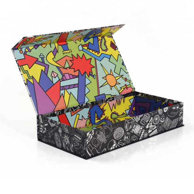 Design Custom Cheap Price Cardboard Graffiti Pattern Gift Box Packaging and Printing Custom logo