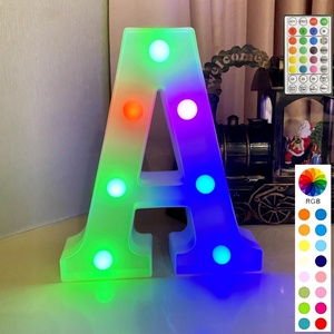 Letras luminosas LED coloridas Damai, luces impermeables para decoración de fiestas en interiores y exteriores, decoración para cumpleaños, San Valentín, bodas - Product Image 6