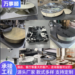 Marble Coffee Table Oval Stainless Steel Minimalist Storage Living Room Furniture - Product Image 5