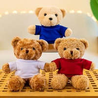Cadeaux promotionnels personnalisés pour la Saint-Valentin, ours en peluche mignon avec logo et couleur personnalisés, ours en peluche avec t-shirt