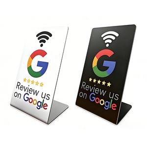 Autocollant de table à critiques rapides instantanées TapFive pour Google TikTok Instagram Facebook; Support <span class=keywords><strong>en</strong></span> PVC NFC RFID pour magasin de restaurant - Product Image 1
