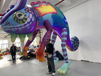 Lézard gonflable de parade, brillant, publicité décorative extérieure