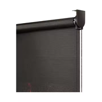 Persianas Enrollables de Plástico Motorizadas de Color Negro con Apertura del 1%, 3%, 5% y 10%, con Sistema Eléctrico Integrado, Horizontales, Resistentes al Fuego y con Protección Solar
