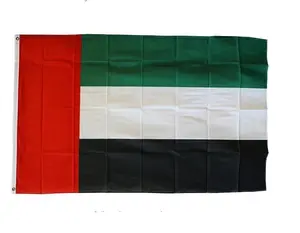 Stampa digitale in raso lavorato a maglia tifosi di calcio promozionali calcio bandiera dell'arabia saudita bandiera degli emirati arabi uniti