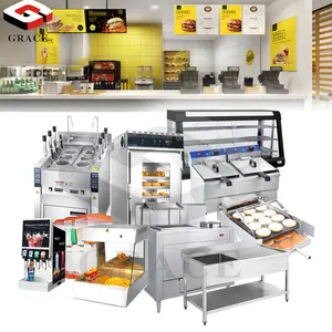 Complete Kfc Full Set Solution Commercial Restaurant Kitchen Machine Fast Food Catering Equipment
