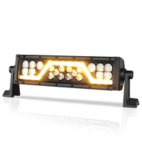 Barre lumineuse LED étanche IP67 de 12 pouces, faisceau combiné blanc 60W avec DRL ambre ou blanc pour UTV Side by Side