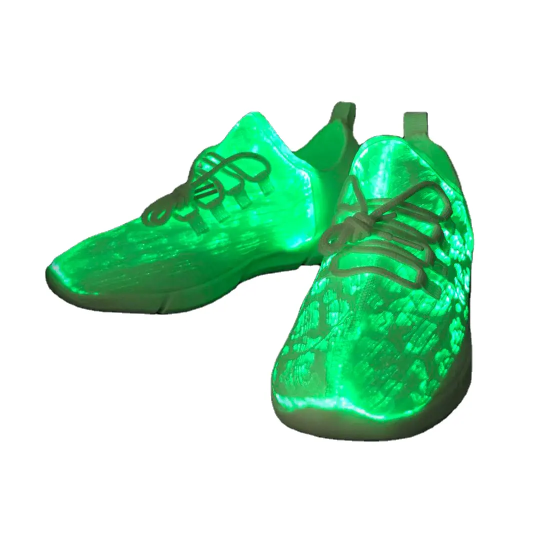 Zapatos luminosos de fibra óptica para fiesta, calzado de moda con luz LED brillante