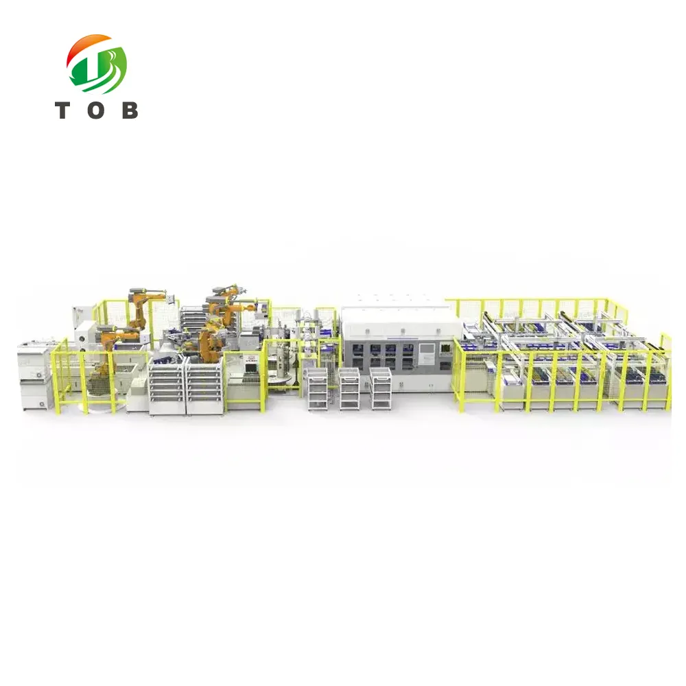 TOB jalur produksi baterai baterai Ion litium otomatis untuk pembuatan baterai silinder 18650 21700