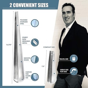 Mayorista de fábrica: Calzador universal de acero inoxidable para hombres, mujeres, ancianos y niños, ayuda a ponerse los zapatos - Product Image 5