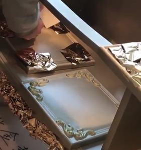 100 vellen per verpakking, 8 x 8,5 cm, imitatie gekleurd bladgoud voor kunst, vergulden, knutselen, decoratie, kleurrijk metaalbladgoud - Product Image 4