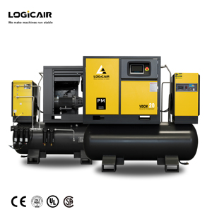เครื่องอัดอากาศอุตสาหกรรม LOGICAIR 11 กิโลวัตต์ 15 แรงม้า แบบสกรู 4 in 1 พร้อมเครื่องทำลมแห้ง สำหรับใช้ในโรงงาน - Product Image 1
