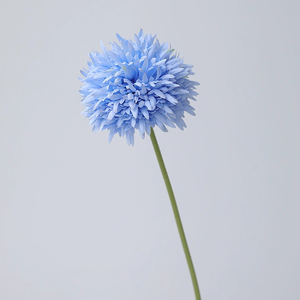 Casa Flores decorativas Dandelion Flores artificiais Crisântemo De Seda Bola Única Stem Pom Poms - Product Image 4