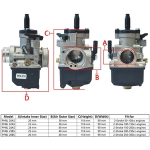 Carburadores Dellorto Serie PH para Motocicletas (PHBL 20-26mm <span class=keywords><strong>PHBH</strong></span> <span class=keywords><strong>28</strong></span>-30mm) - Mantenimiento y Modificación en China - Product Image 2