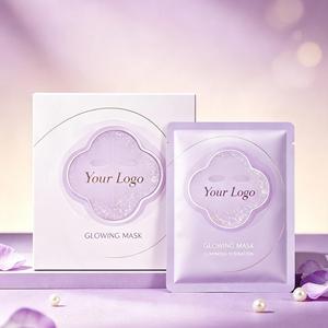 FX Creative Facial <b>Sheet</b> Mask Packaging Structure Using White Card Box and Flexible Bag with Foil Details and Graphic Printing - Product Image 6