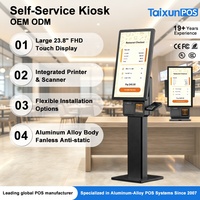 Nouveau Kiosque Tactile sur Pied 18,5/21,5/23,8 Pouces Tout-en-un pour la Commande et le Paiement en Libre-Service