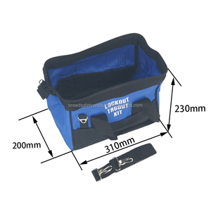 Kit di Sicurezza Breed per Bloccaggio Elettrico e Valvole, Set per la Gestione LOTO con Borsa Portautensili Blu di Alta Qualità - Product Image 3