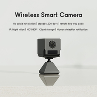 Caméra de sécurité WiFi miniature sans fil de table, contrôlée par application, haute définition, vision nocturne infrarouge, enregistrement en boucle