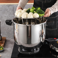 Autocuiseur en acier inoxydable de grande capacité, compatible avec les dessus de cuisinière, adapté à la cuisson du riz et de la viande à mijoter