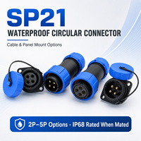Connecteur Circulaire Étanche Série SP21 2P 3P 4P 5P Mâle Femelle Prise de Câble IP68 Vente en Gros Direct Usine