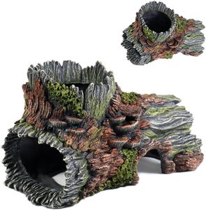 Décor d'aquarium <span class=keywords><strong>en</strong></span> <span class=keywords><strong>bois</strong></span> <span class=keywords><strong>flotté</strong></span> <span class=keywords><strong>en</strong></span> forme de tronc d'arbre creux avec trous, abri pour poissons Betta, simulation d'arbre - Product Image 1