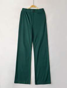 Yeşil takım elbise tek göğüslü iki parçalı set kadın takım elbise dantel kumaş ofis giyim kadın takımı seti - Product Image 6