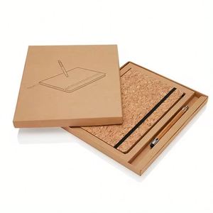 Carnets scolaires A5 en cuir et liège écologique, promotionnels et très demandés, pour étudiants, avec logo personnalisé - Product Image 3
