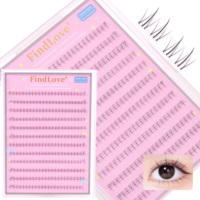 144 bouquets de cils auto-adhésifs DIY, style naturel, 12 rangées, sans colle, longue tenue, pour maquillage quotidien des yeux