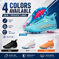 Chaussures de football personnalisées OEM à crampons hauts FG pour jeunes, hommes et femmes – Chaussures d'entraînement à marque privée