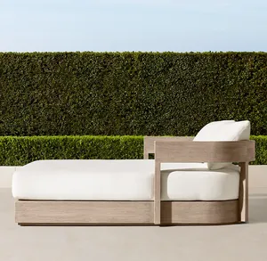 Cama de Día de Teca Indonesiana <span class=keywords><strong>Bahia</strong></span>, Muebles de Exterior de Lujo Modernos Originales Sassanid OEM para el Borde de la Piscina - Product Image 3