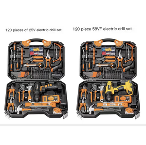 120Pcs Household Hardware Tool Set Brushless Motor Lithium Battery Power Tool 10mm Drilling Diameter <b>Hand</b> <b>Drill</b> Combination for - Product Image 2