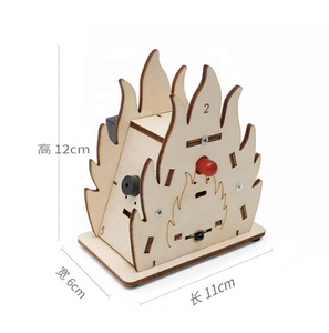 Kit d'expérimentation scientifique en bois STEM pour la physique : Détecteur de flamme intelligent à assembler soi-même pour les jeunes - Product Image 1