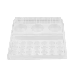 Tattoo Ink Tray 20pcs/box Disposable White Plastic Pigment Tray Color Palette Holder Adhesive ink Tray Holders Tattoo Ink Palet