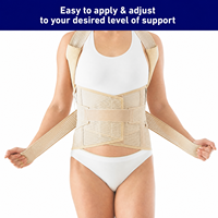 Ceinture Correctrice de Posture Réglable avec Bretelles Rembourrées et Coussin Lombaire Confortable pour un Soutien Postural Médical