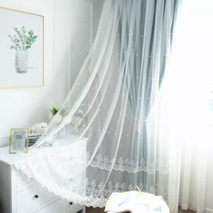 Stile europeo bianco ricamato schermo della finestra camera <span class=keywords><strong>da</strong></span> letto soggiorno studio master <span class=keywords><strong>principessa</strong></span> <span class=keywords><strong>tenda</strong></span> ricamata - Product Image 3