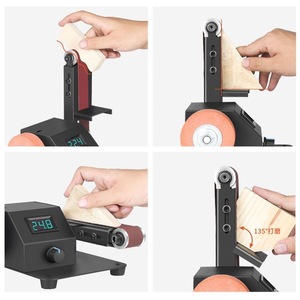 Dongrun Mini ponceuse à bande électrique 220V, machine de polissage de table avec réglage de vitesse infini pour l'affûtage de couteaux et le bricolage - Product Image 2