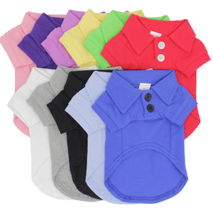 Polos de algodón Premium 100% para perros, camisetas polo en blanco de <span class=keywords><strong>11</strong></span> colores para perros grandes, medianos y pequeños - Product Image 3