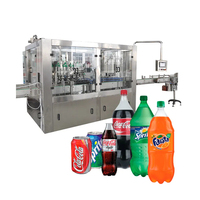 Ligne d'emballage de bouteilles en verre PET entièrement automatique 3 en 1 en aluminium pour boissons gazeuses