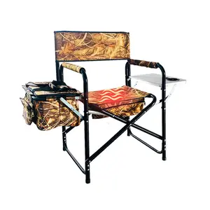 Innovative Design Camo Oxford Heated Folding Hunting Director Fishing Chairs with Anti-skate Bag