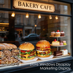 Modelo de Muestra de Hamburguesa con Queso y Bacon Falsos de Primera Calidad, Réplica Realista de Comida Rápida para Exhibición Publicitaria y Decoración de Sets de Cine - Product Image 2