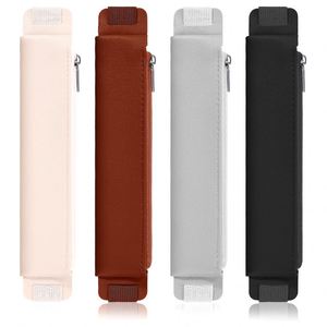 Luxury Faux Leather Pen Bag Adjustable Pen Sleeve Pouch Elastic Band Zipper Pen Pouch for <b>Notebook</b> Planners - Product Image 3